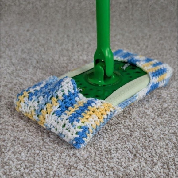 Handmade Crochet Swiffer Mop Cover Refill Reusable Washable SunKissed - Picture 2 of 5